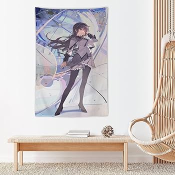 魔法少女まどか☆マギカ カーテン魂　大判布製ポスター　まどか&ほむら カーテン魂】 まどかマギカ